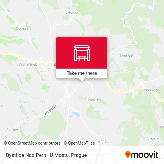 Карта Bystřice Nad Pern., U Mostu