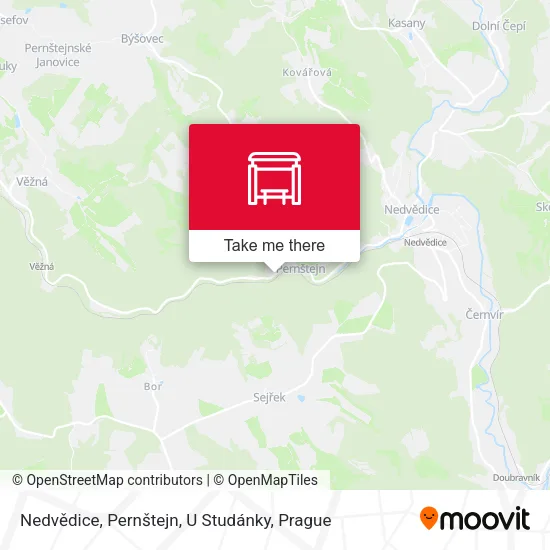Карта Nedvědice, Pernštejn, U Studánky