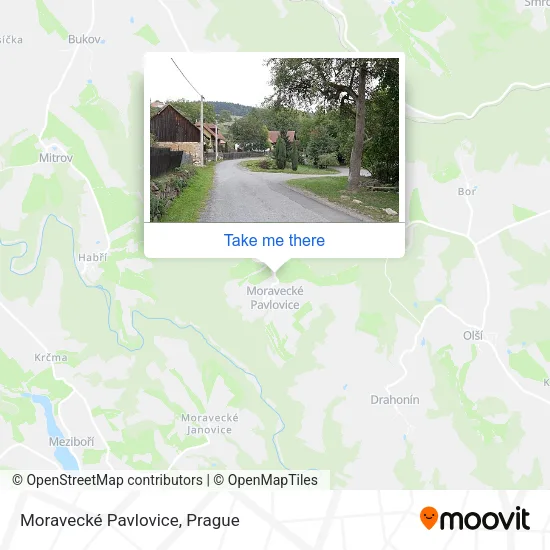 Карта Moravecké Pavlovice
