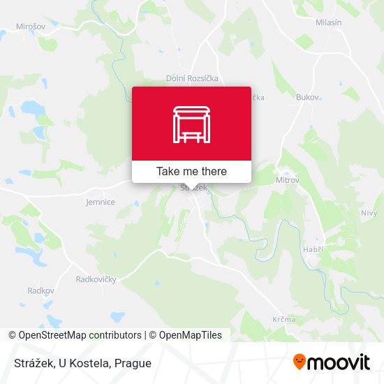 Карта Strážek, U Kostela