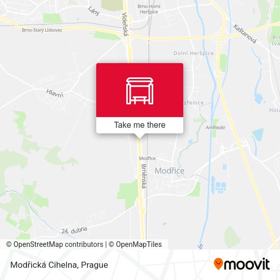 Карта Modřická Cihelna