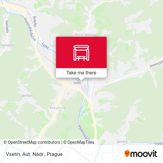 Карта Vsetín, Aut. Nádr.