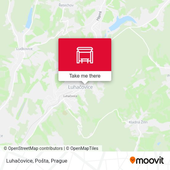 Карта Luhačovice, Pošta