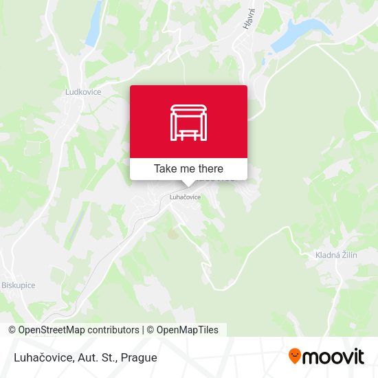 Карта Luhačovice, Aut. St.