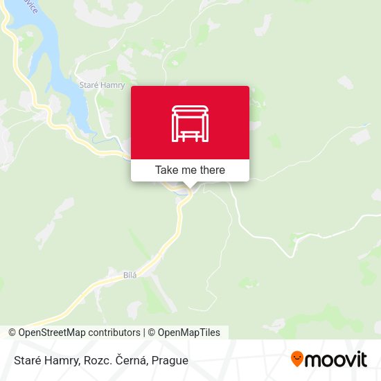 Карта Staré Hamry, Rozc. Černá