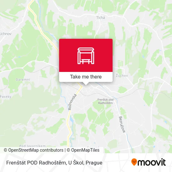 Карта Frenštát POD Radhoštěm, U Škol