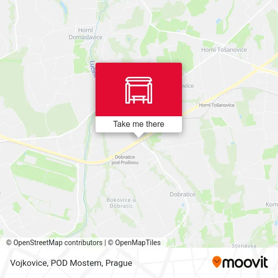 Карта Vojkovice, POD Mostem