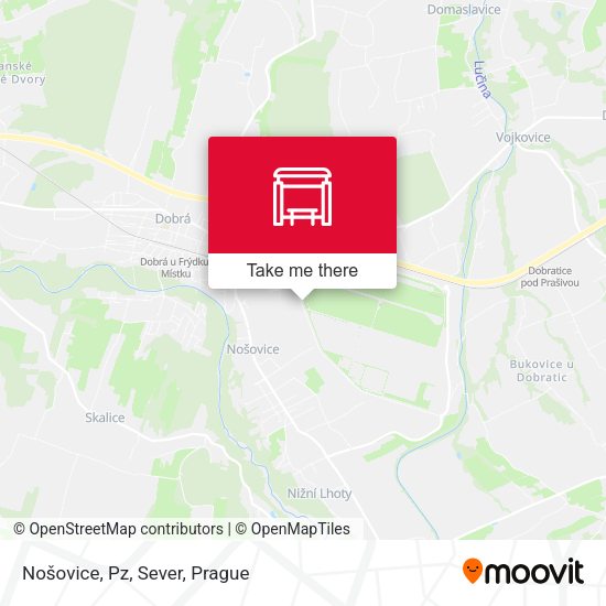 Карта Nošovice, Pz, Sever