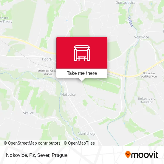 Карта Nošovice, Pz, Sever