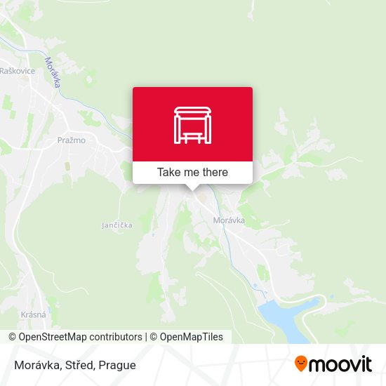 Карта Morávka, Střed