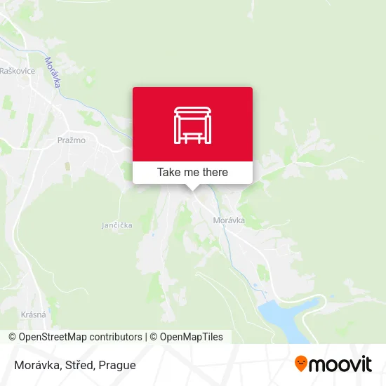 Карта Morávka, Střed