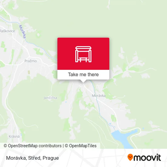 Карта Morávka, Střed