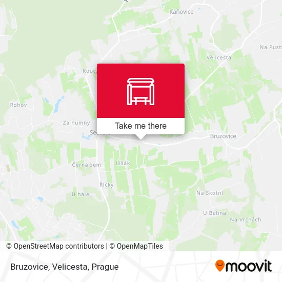 Карта Bruzovice, Velicesta