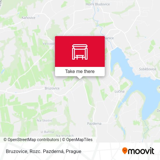 Карта Bruzovice, Rozc. Pazderná