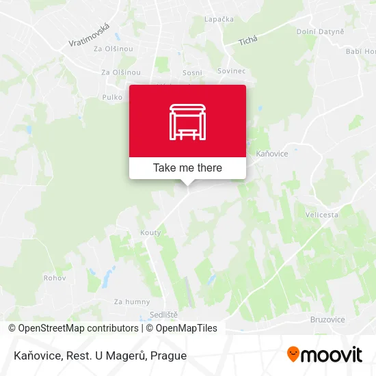 Карта Kaňovice, Rest. U Magerů