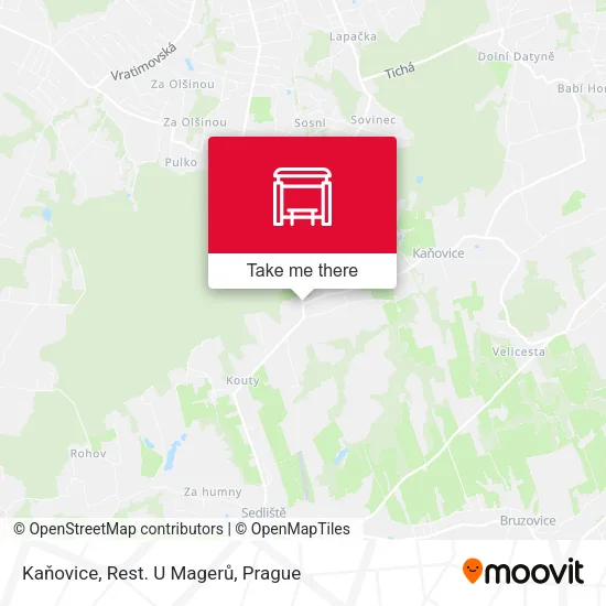 Карта Kaňovice, Rest. U Magerů