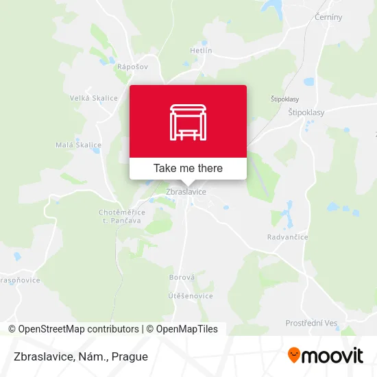 Карта Zbraslavice, Nám.