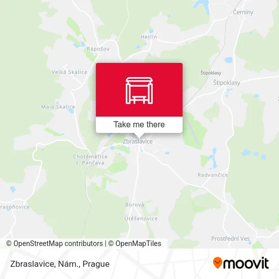 Карта Zbraslavice, Nám.