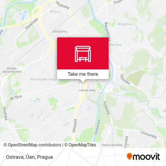 Ostrava, Úan map