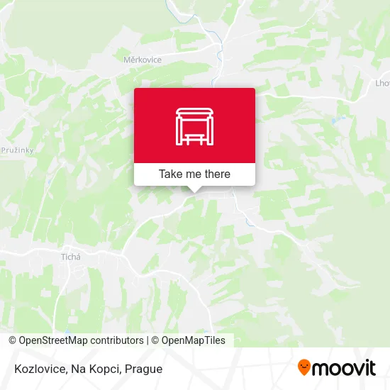 Карта Kozlovice, Na Kopci