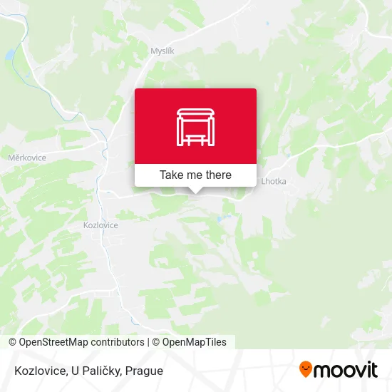 Карта Kozlovice, U Paličky