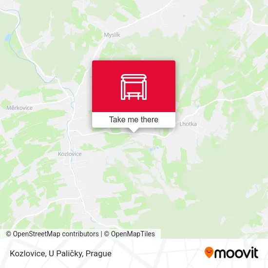 Карта Kozlovice, U Paličky