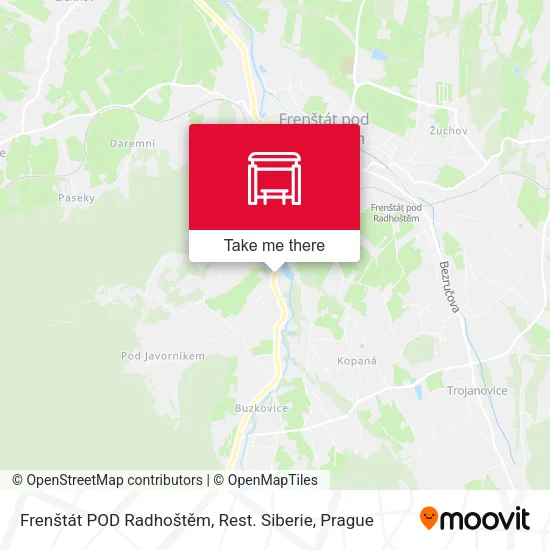 Карта Frenštát POD Radhoštěm, Rest. Siberie