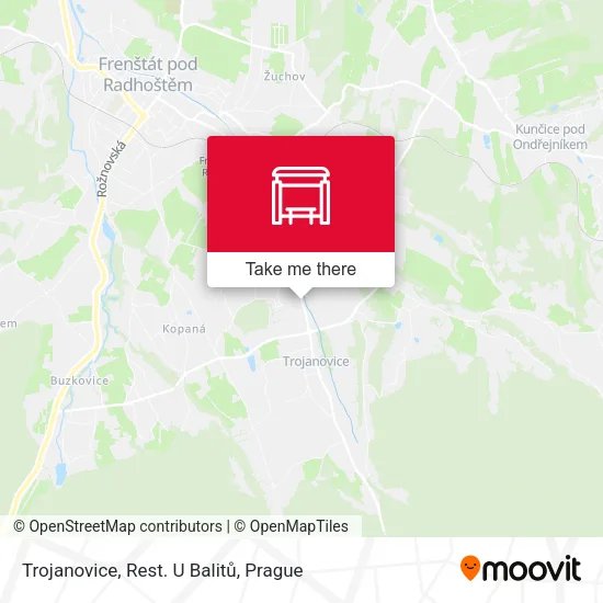 Карта Trojanovice, Rest. U Balitů