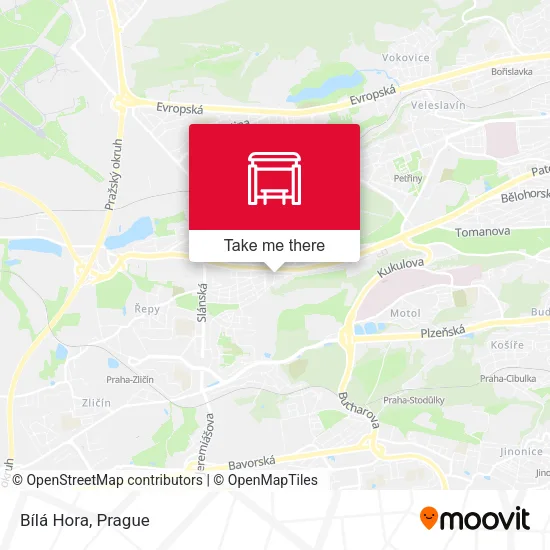Карта Bílá Hora