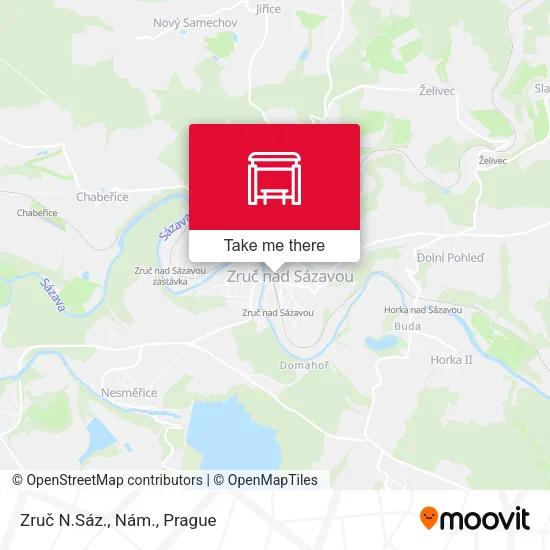 Карта Zruč N.Sáz., Nám.