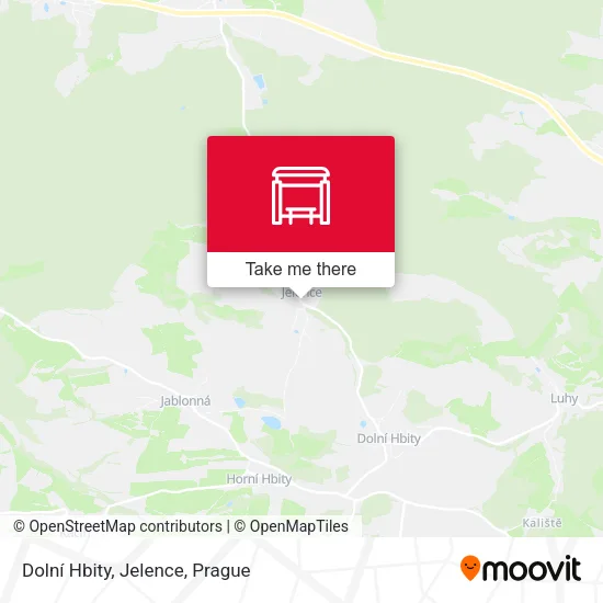 Карта Dolní Hbity, Jelence