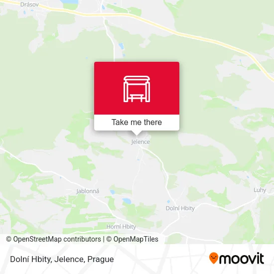Карта Dolní Hbity, Jelence