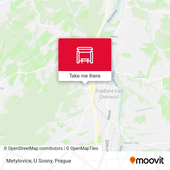Карта Metylovice, U Sosny