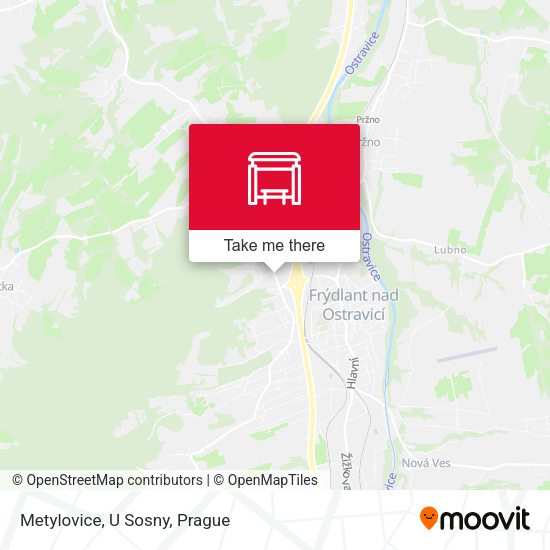 Карта Metylovice, U Sosny