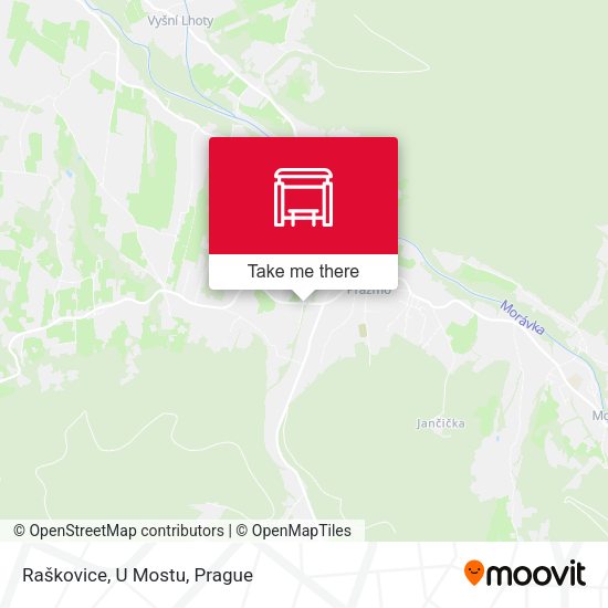 Карта Raškovice, U Mostu