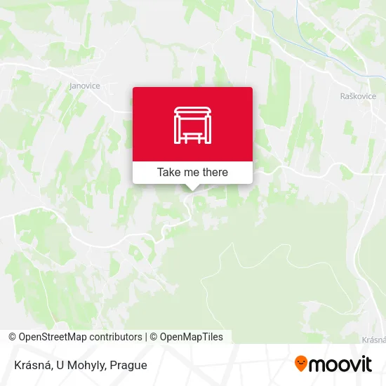 Карта Krásná, U Mohyly
