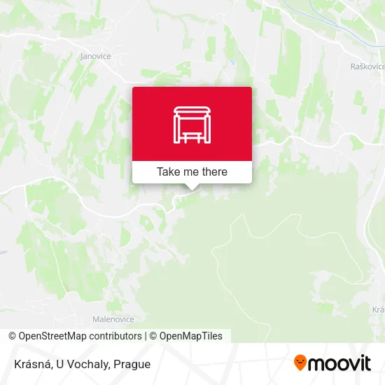 Карта Krásná, U Vochaly