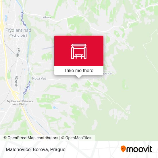 Карта Malenovice, Borová