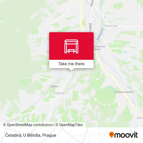 Čeladná, U Bělidla map