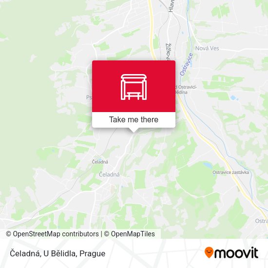 Карта Čeladná, U Bělidla