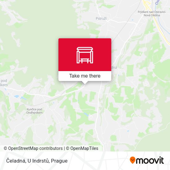 Карта Čeladná, U Indrstů