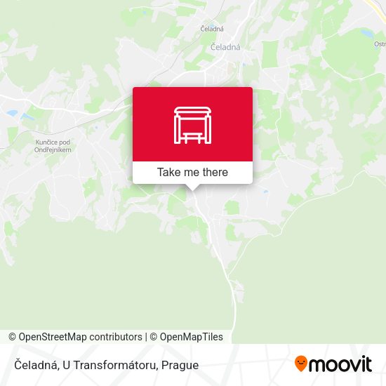 Карта Čeladná, U Transformátoru