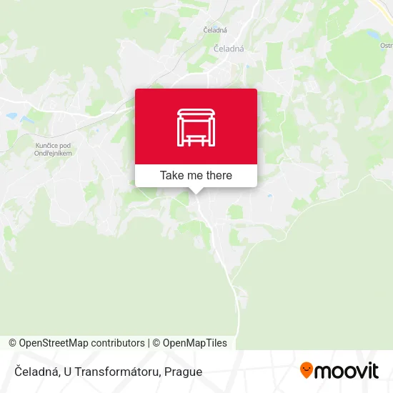 Карта Čeladná, U Transformátoru