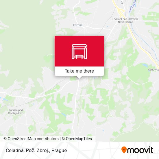 Карта Čeladná, Pož. Zbroj.