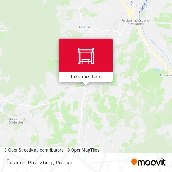 Карта Čeladná, Pož. Zbroj.