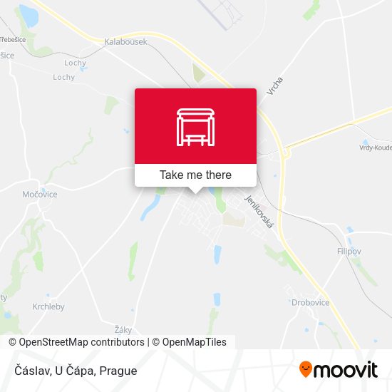 Карта Čáslav, U Čápa