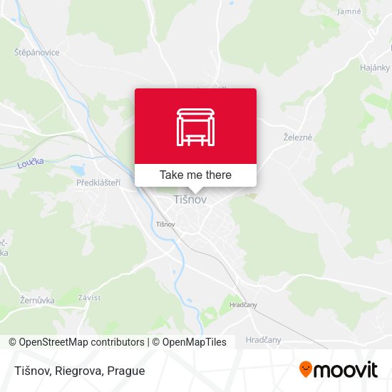 Карта Tišnov, Riegrova