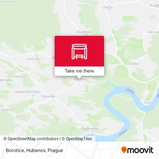 Карта Borotice, Hubenov