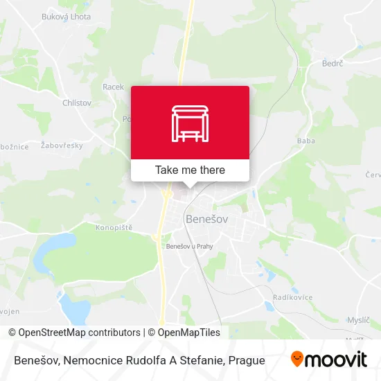 Карта Benešov, Nemocnice Rudolfa A Stefanie