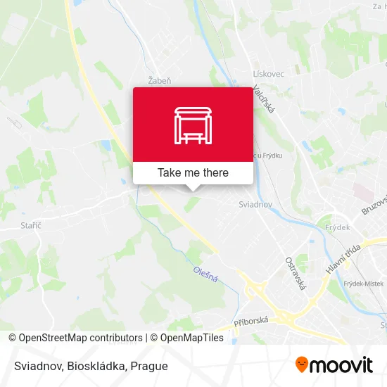 Карта Sviadnov, Bioskládka